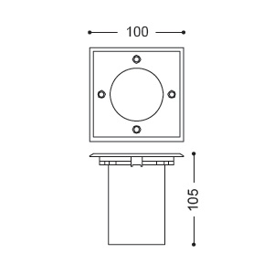 ขนาดไฟ UP LIGHT ING-SGU-ขั้วGU10