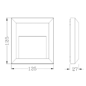 Drawing-ไฟบันได-HANA-B-3W-LED