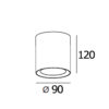 ขนาด Downlight ติดลอยภายนอก GU10 JADEN-R