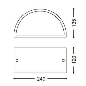 ขนาดโคมไฟติดผนัง outdoor wall light-RANDI E27