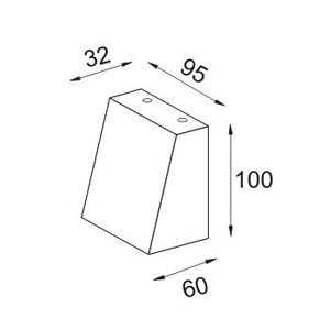 ขนาดโคมไฟติดผนังภายนอก Outdoor wall lamp RAMON LED 6W
