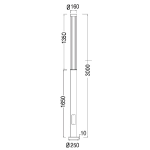 Drawing-โคมไฟเสาสูง-ZINO-R-LED-25W