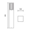 ขนาดโคมไฟสนาม BOL-200